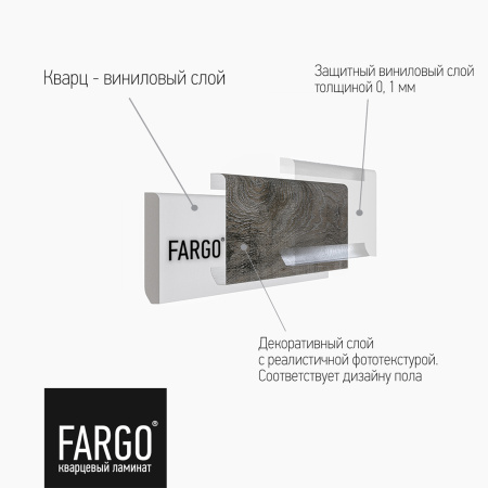 Кварцевый плинтус Fargo JC 11013 Горный Хрусталь